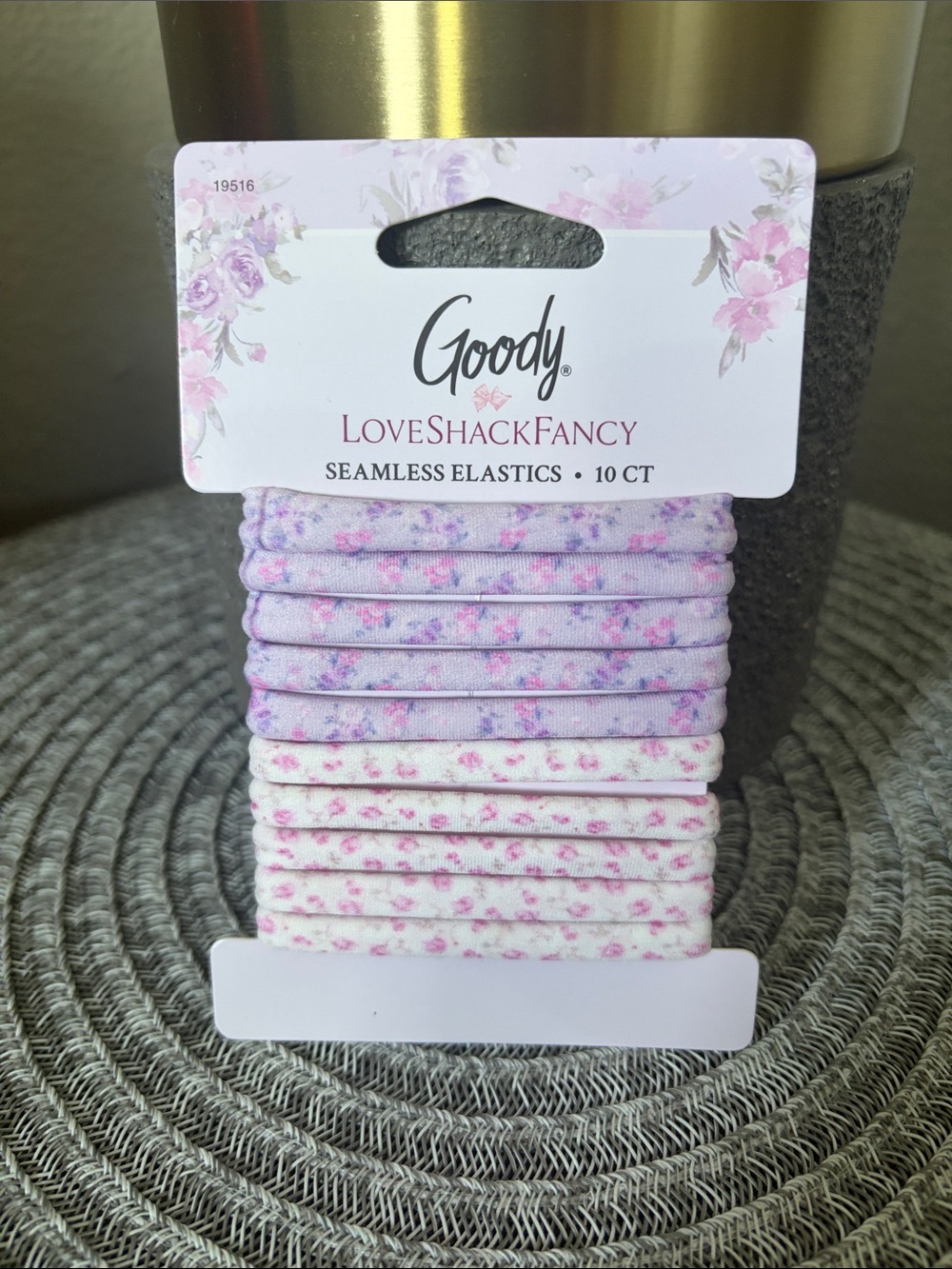 NWT Love Shack Fancy X Goody Happy Thoughts Seamless Elastics 10 County Hibiscus